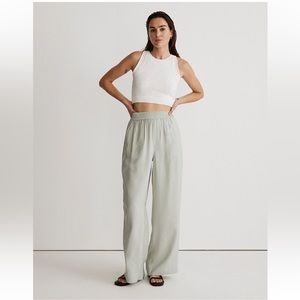 NWT Madewell Carley Wide Leg Pants in Soft Drape Sage Mist Size S